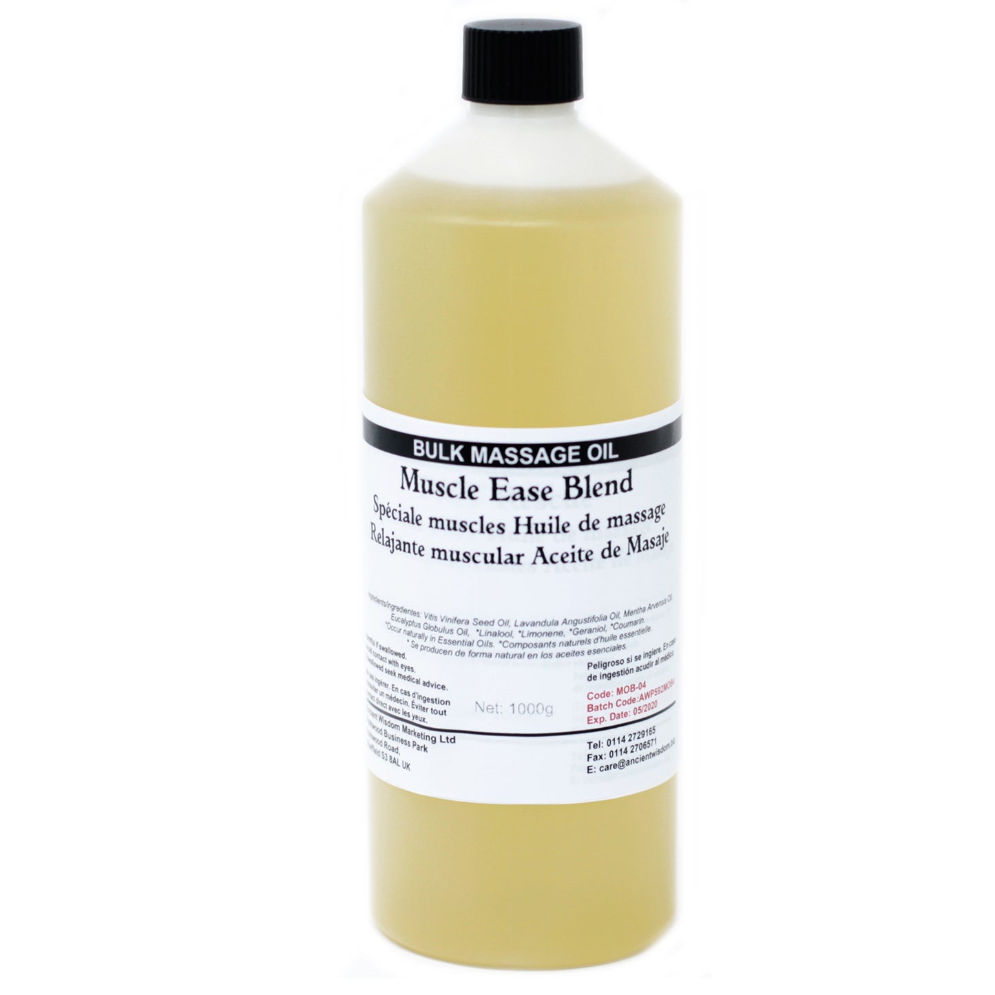 Massage Oil 1kg - For muscles