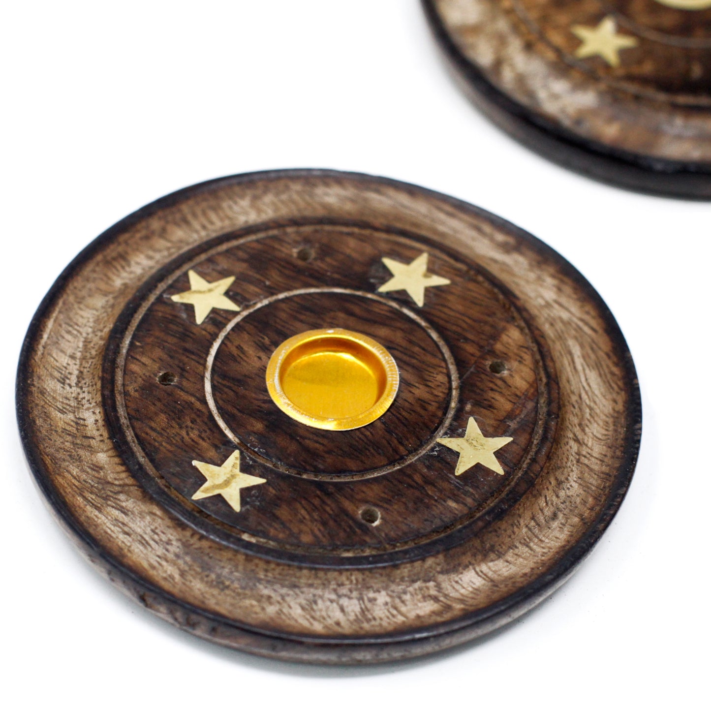 Mango Wood Disc 10cm (Cone &amp; Incense)