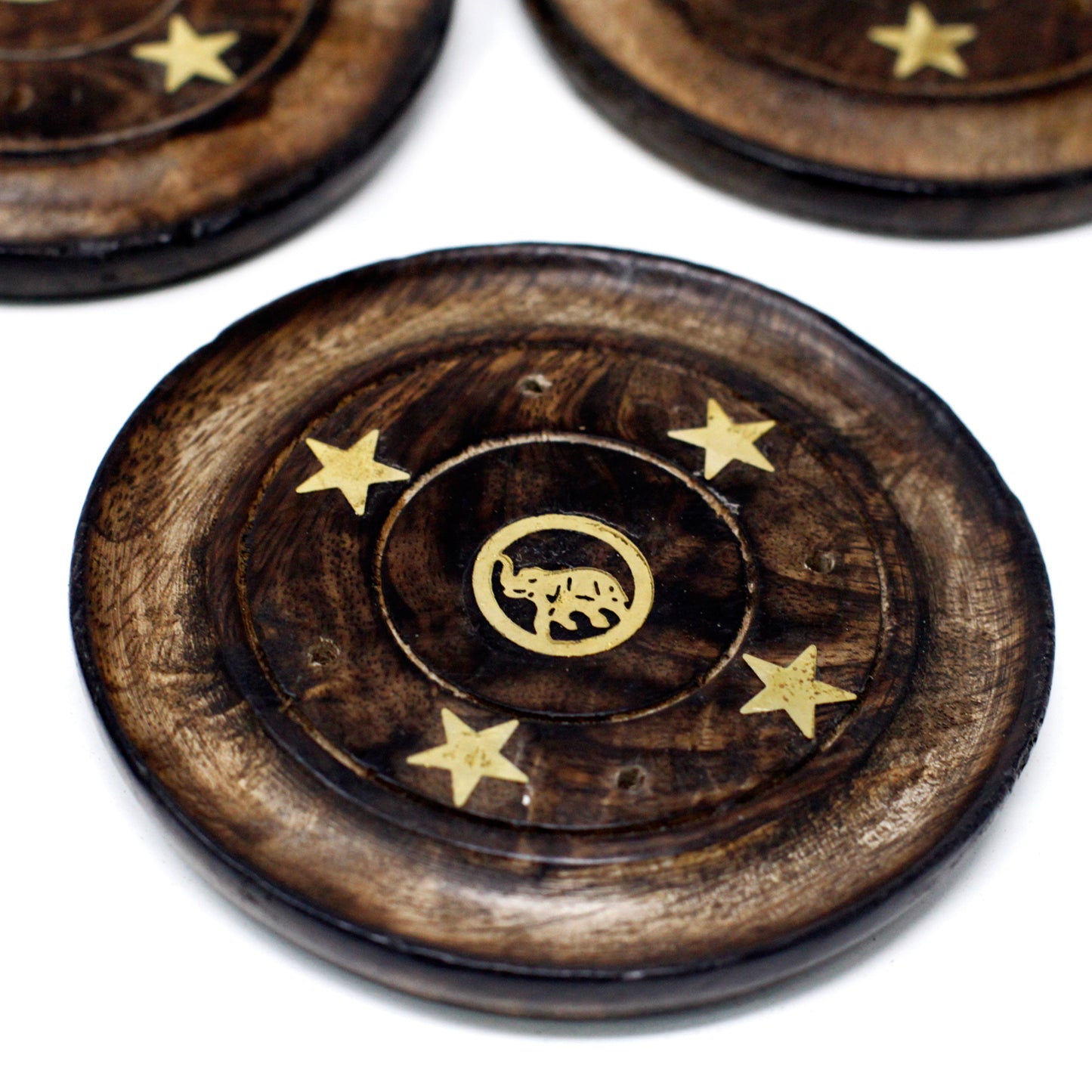 Mango Wood Disc 10cm (Cone &amp; Incense)