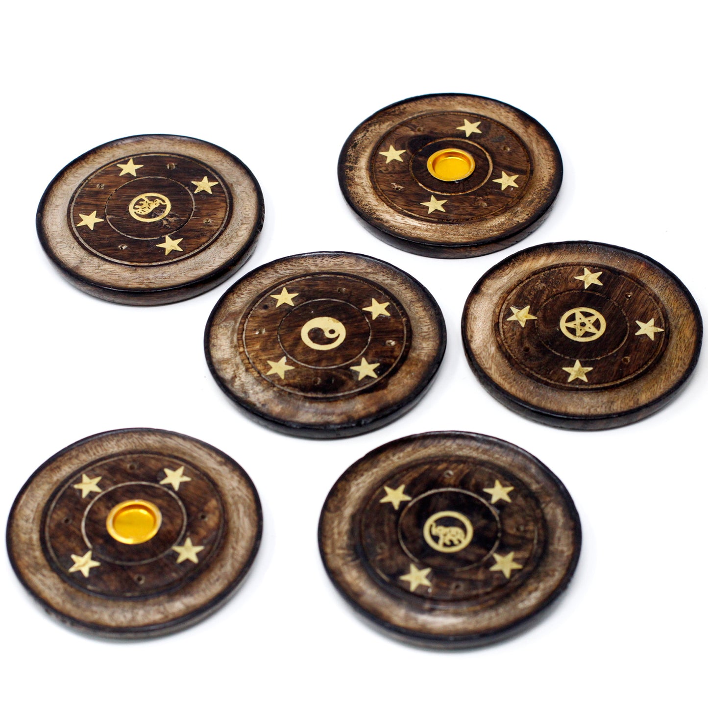 Mango Wood Disc 10cm (Cone &amp; Incense)