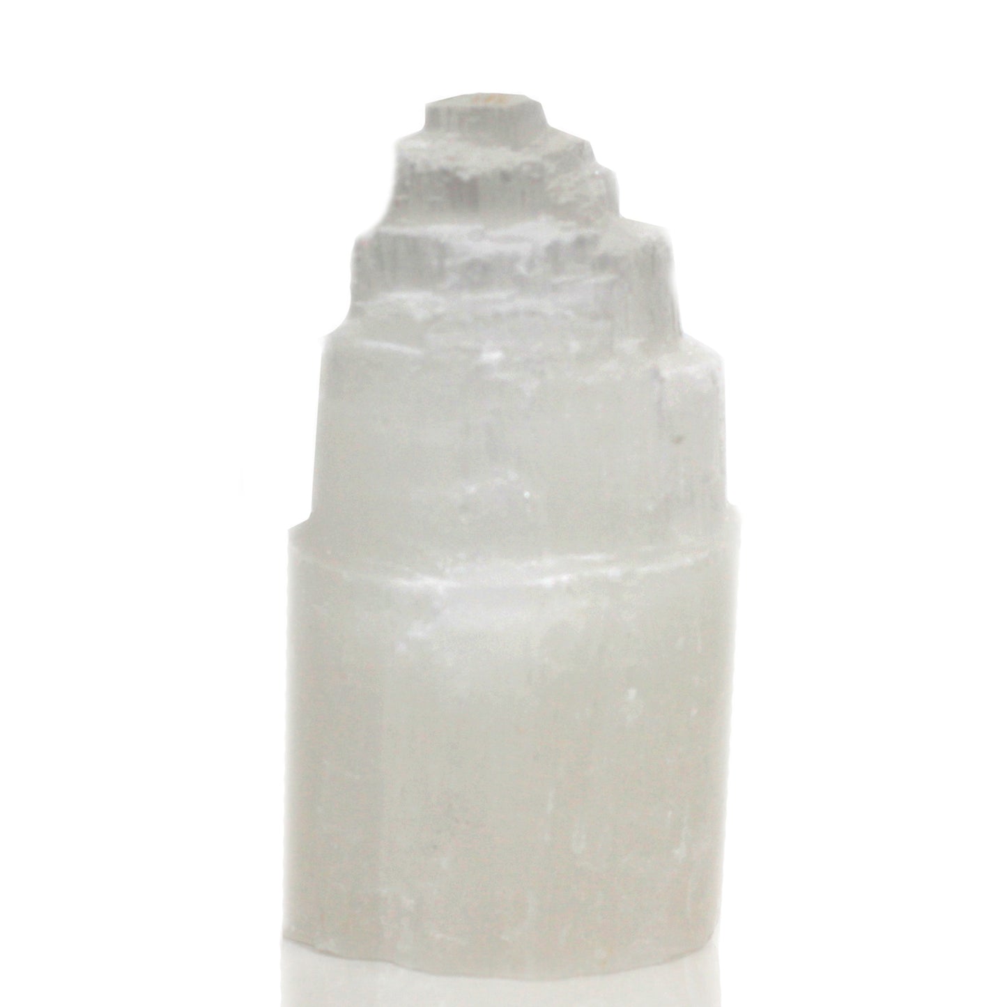 Natural Selenite Tower Lamp - 15cm