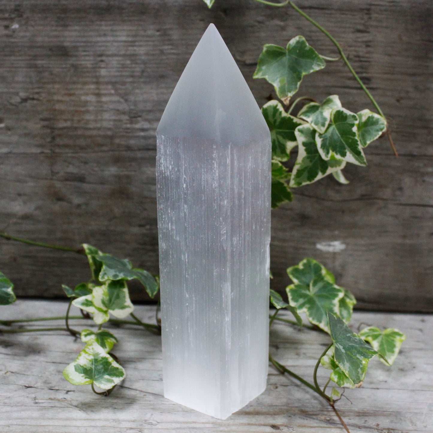 Selenite Pentacle Tower - 20 cm