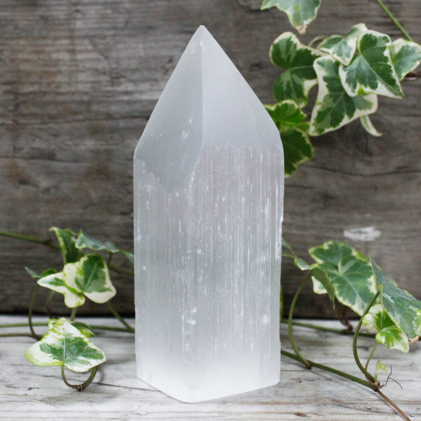 Selenite Pentacle Tower - 15 cm