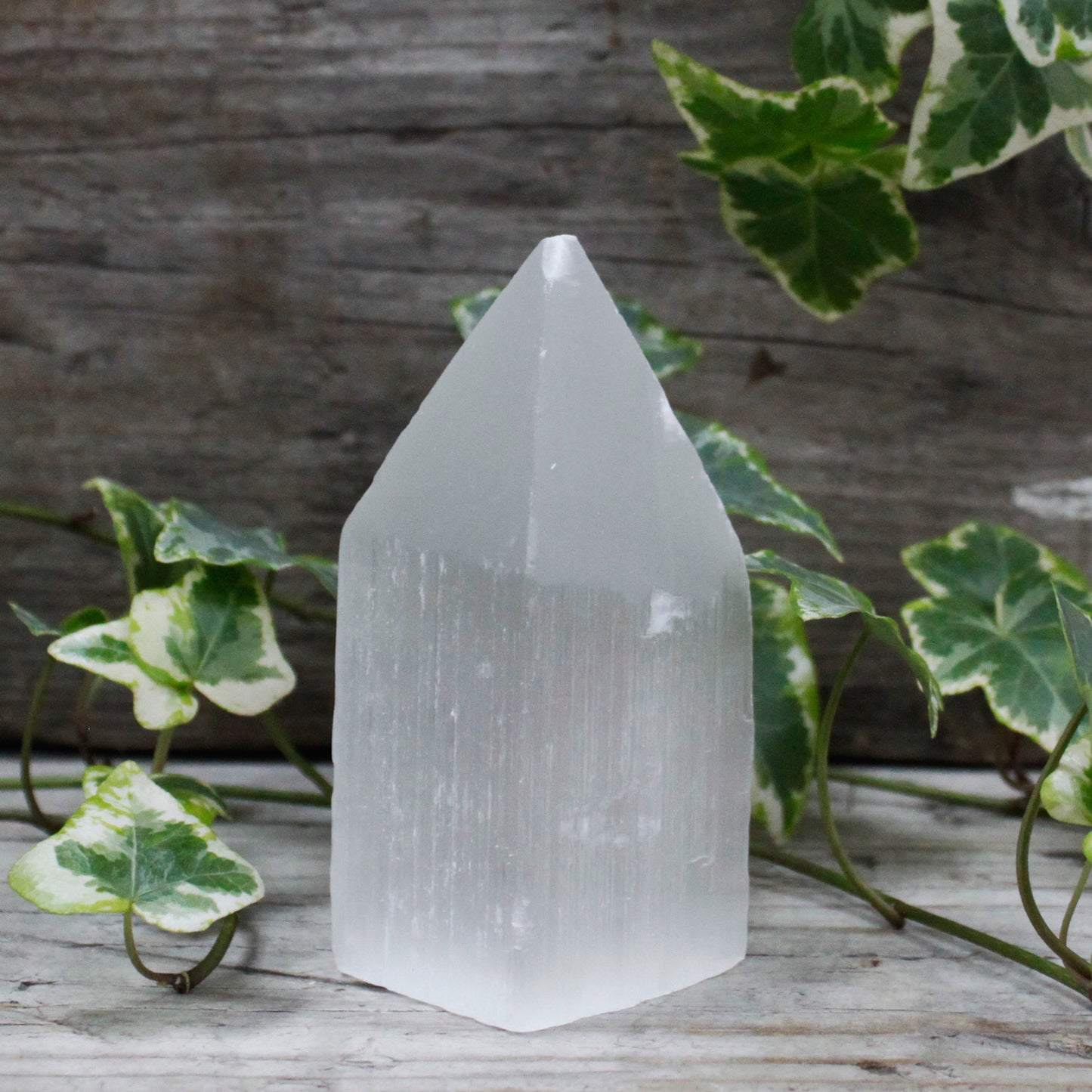 Selenite Pentacle Tower - 10 cm