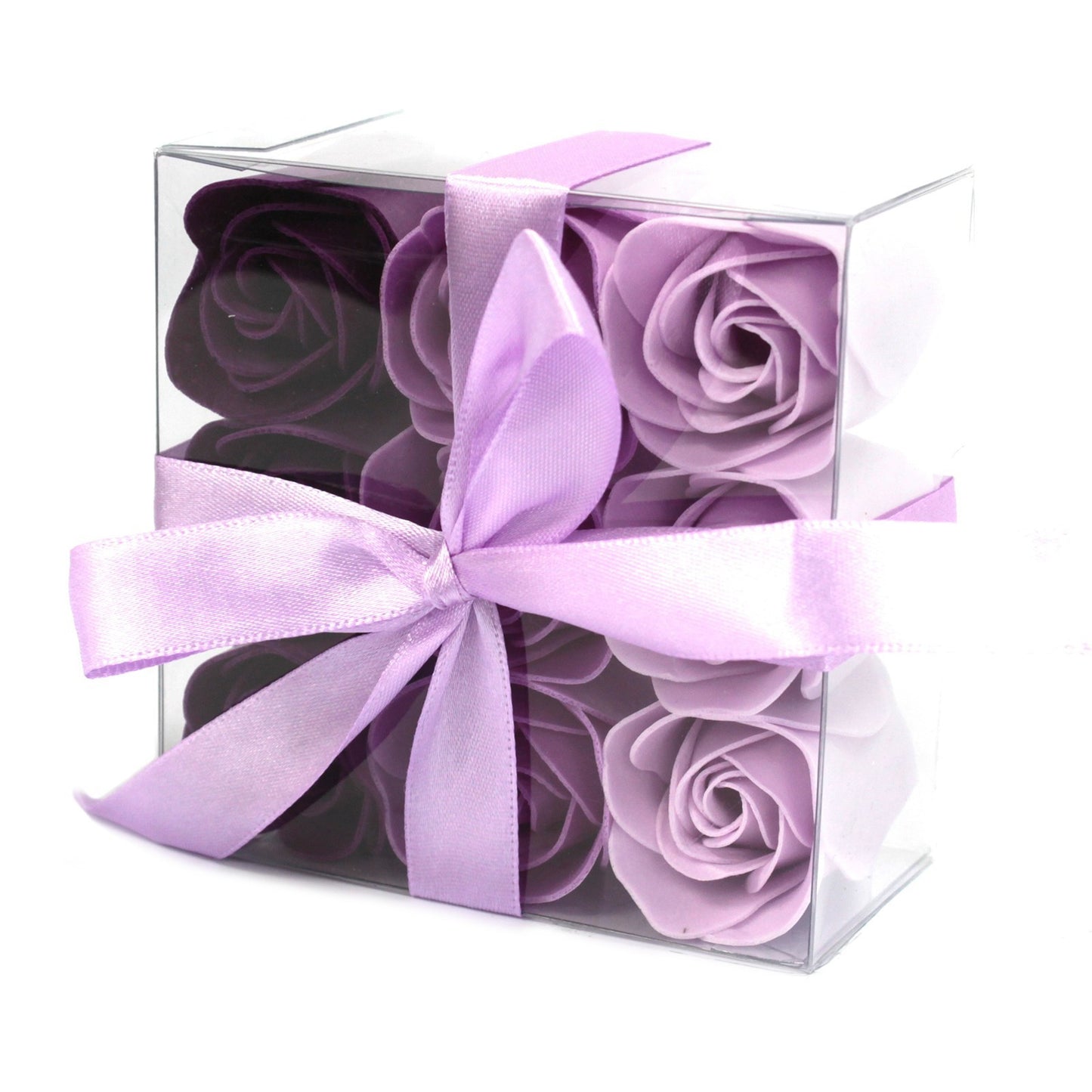 Set of 9 Jabón flowers - lavender roses