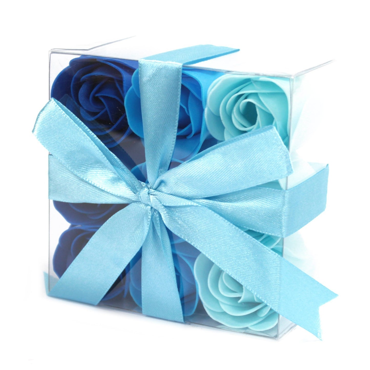 Set of 9 Jabón flowers - blue roses