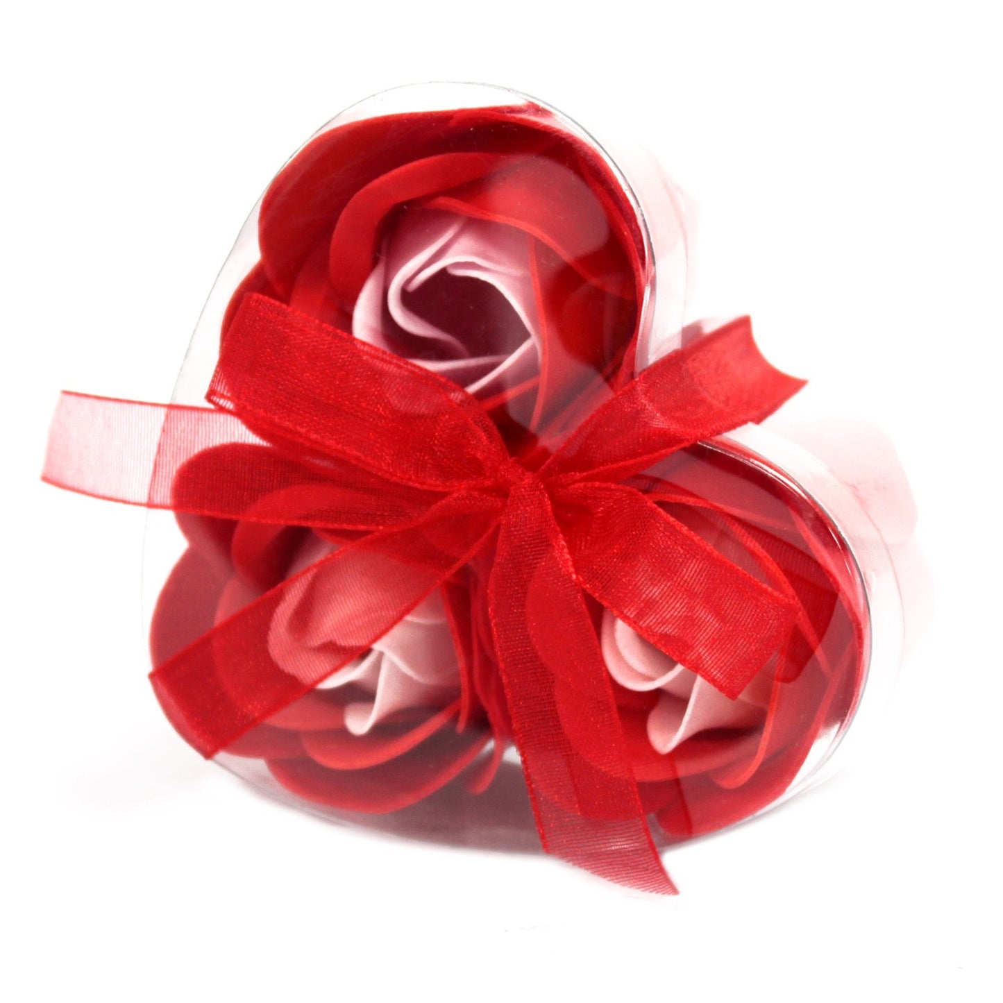 Set de 3 flores de Jabón caja corazón - Rosas Rojas