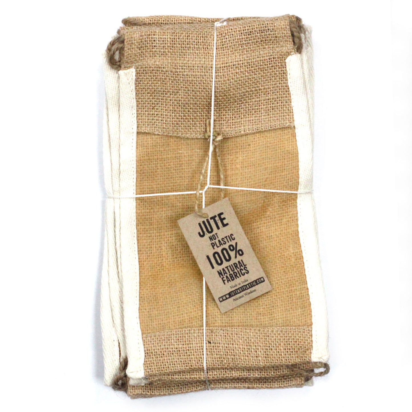 Large Washed Yute Bag - 26x15cm