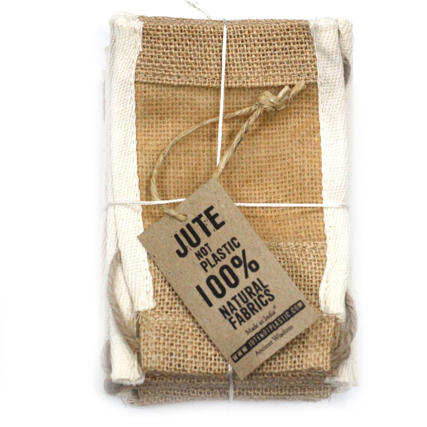 Small Washed Yute Bag - 10x15cm