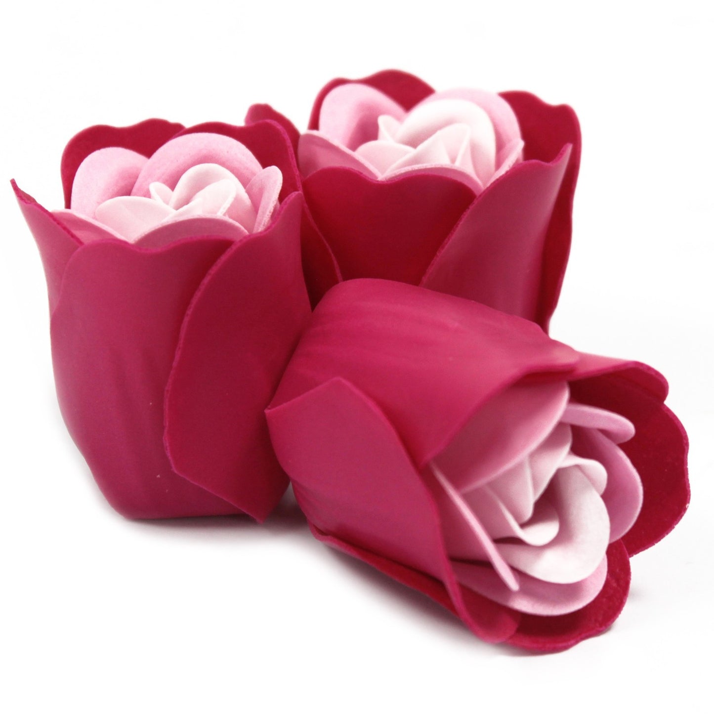 Lot de 3 fleurs Jabón caja corazón - roses roses