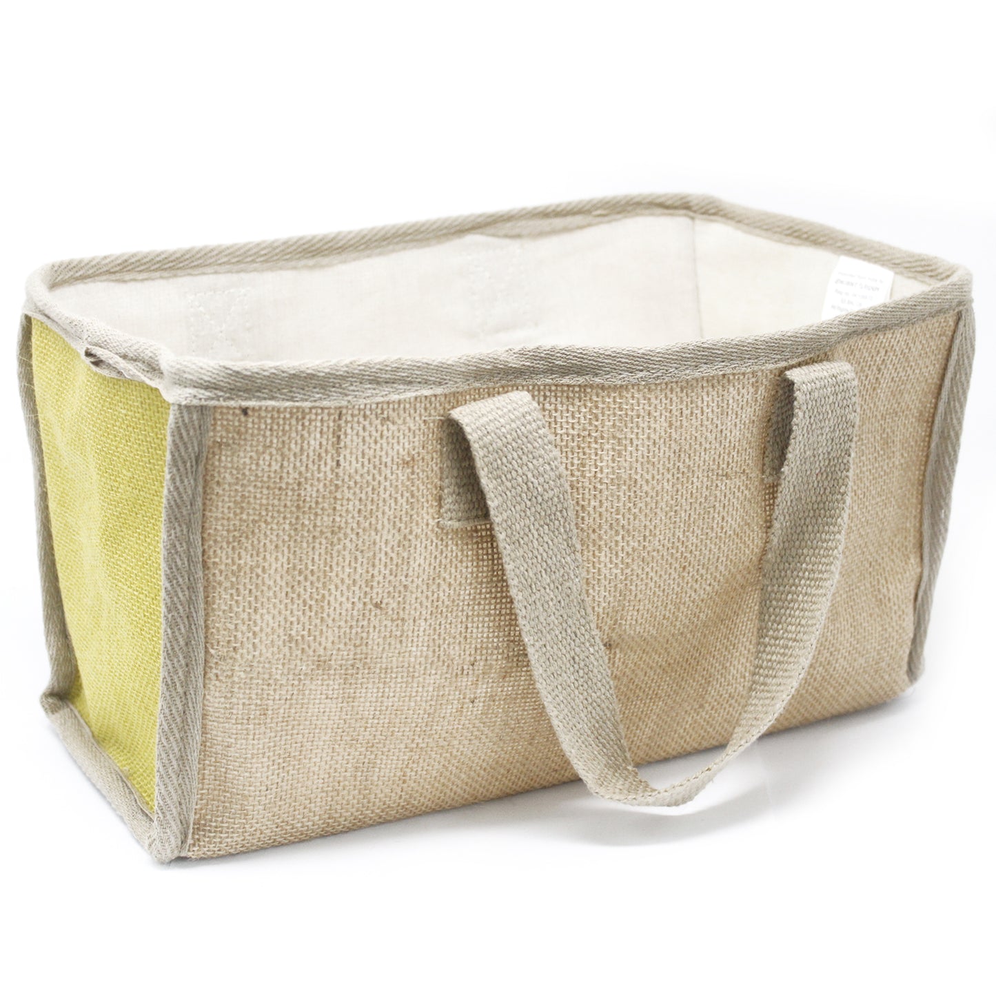 Large yute basket - 33x18x20cm - Amarillo