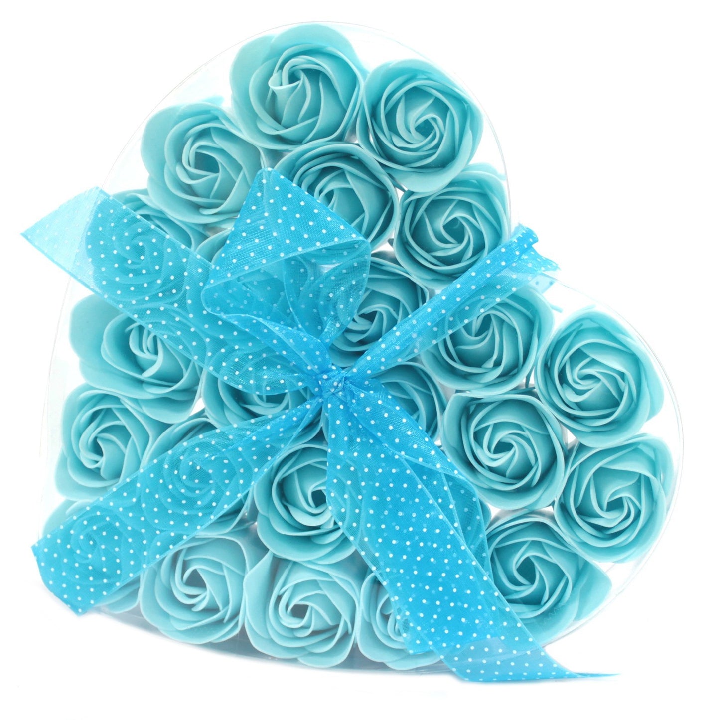 Lot de 24 fleurs Jabón - roses bleues