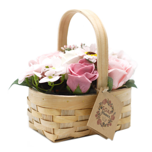 Branche en cannage métal - rose moyen