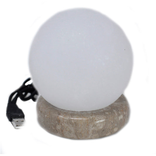 USB white salt lamp - 9 cm (multi)