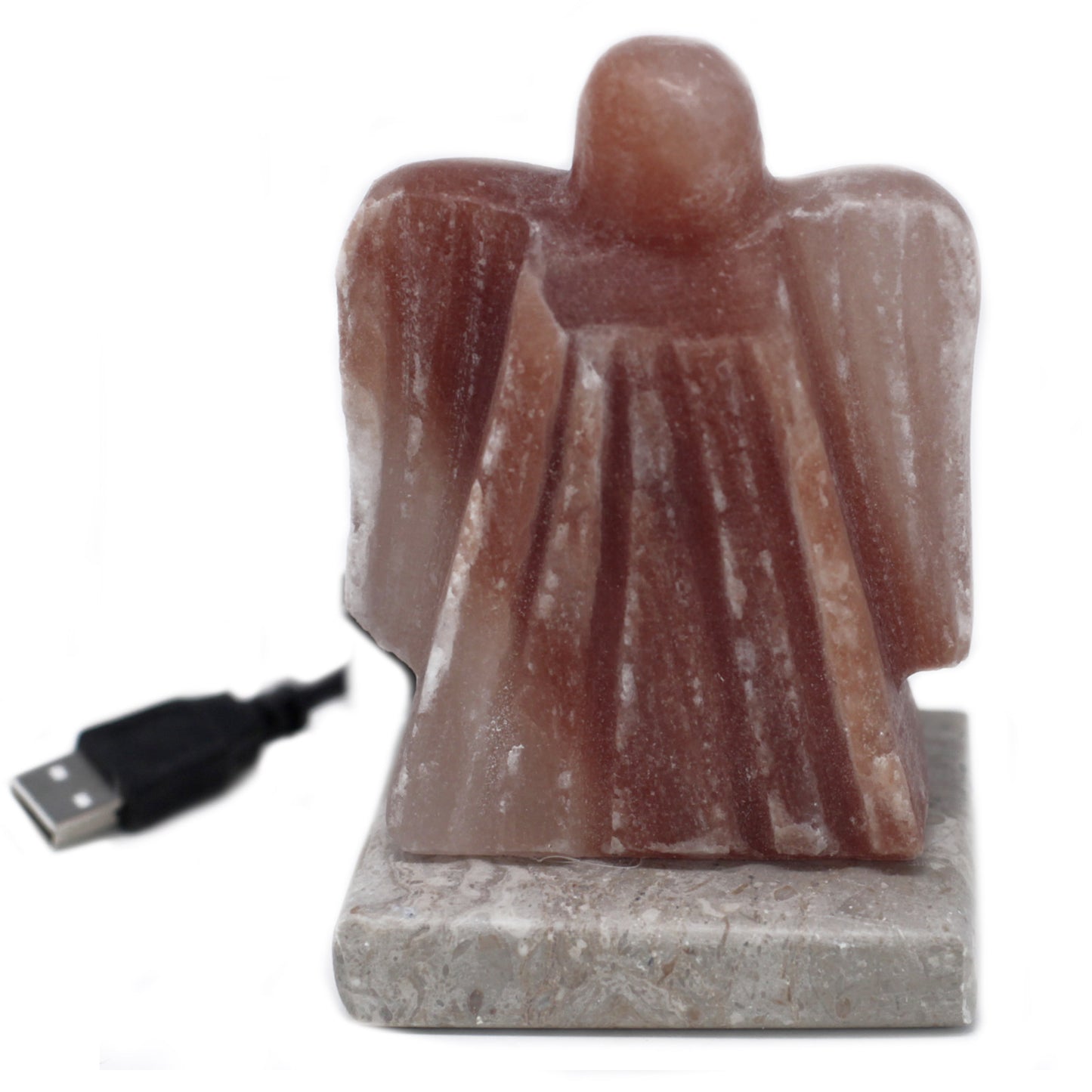 Himalayan salt lamp with USB angel shape (Multi)