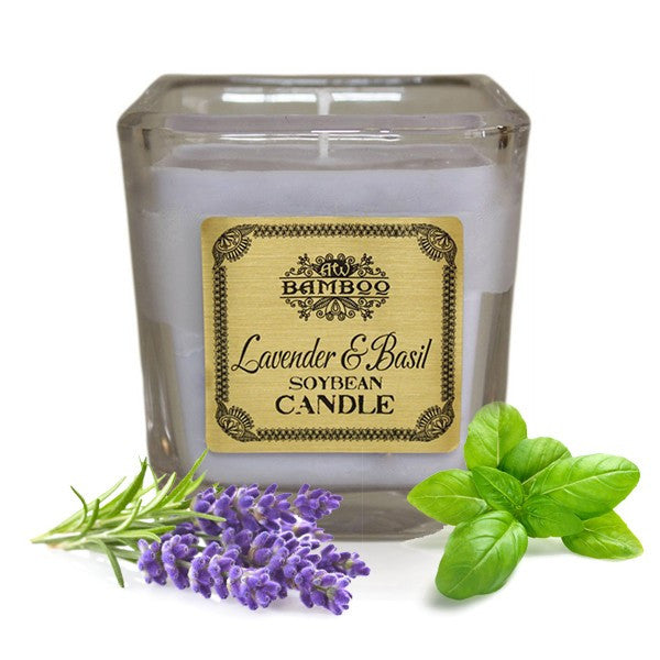 Soy Wax Candle - Lavender and Albahaca