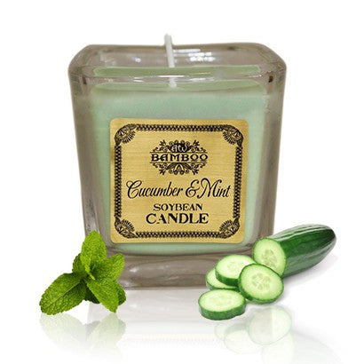 Bougie en cire de soja - Concombre et menthe