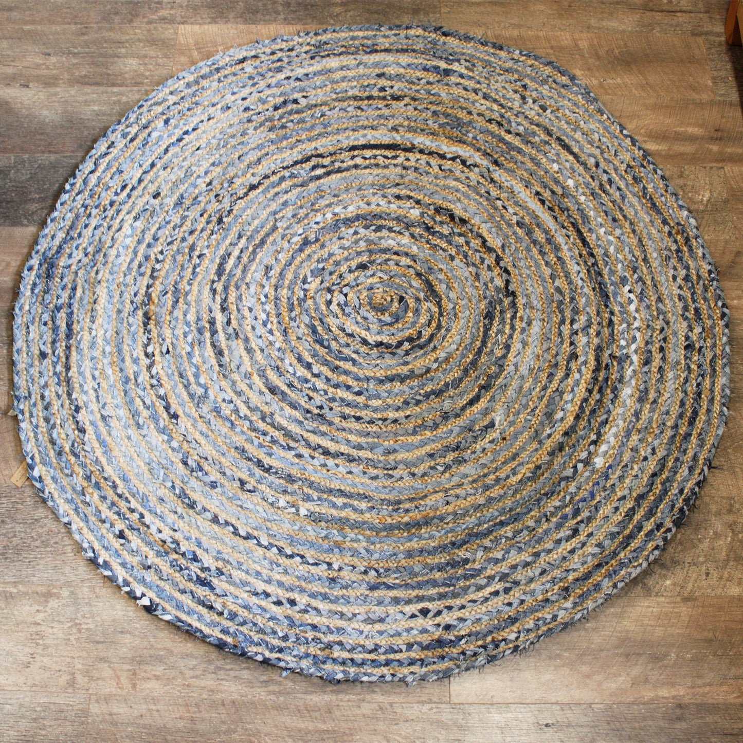 Tapis Rond de Yute et Mezclilla Recyclage - 150 cm