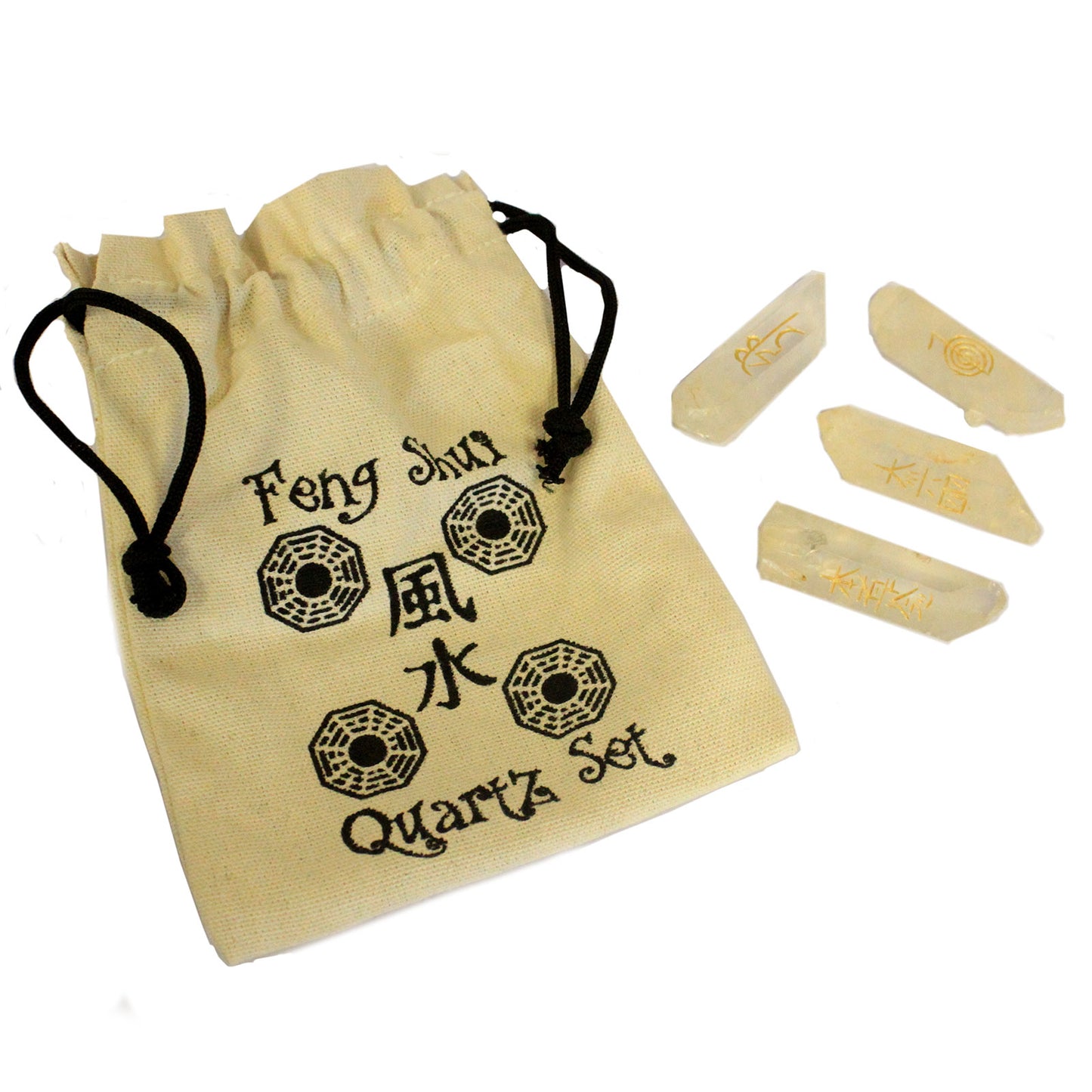 Points of the brujula quartz stone set