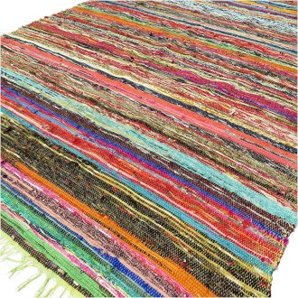 Tapis chiffon de luxe 151 x 90 cm - Vert