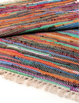 Luxury rag rug 155 x 90 cm - Natural