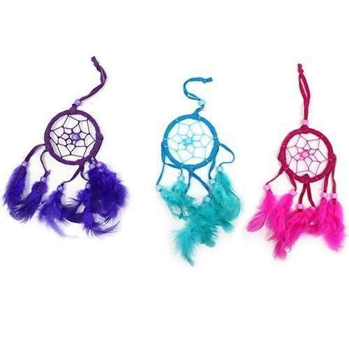 Bali Atrapasueños small hoop - Turquoise/Pink/Morado (Colores Assorted)