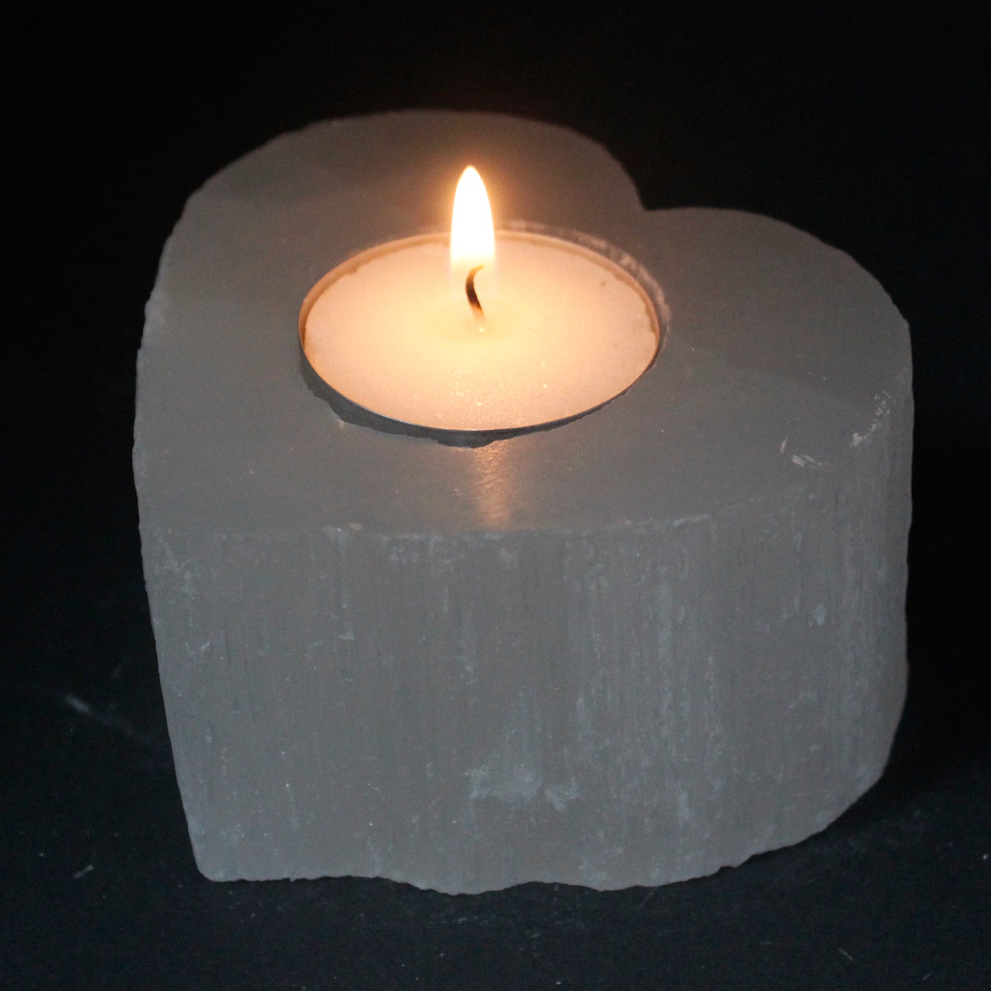 Heart Selenite Candlestick