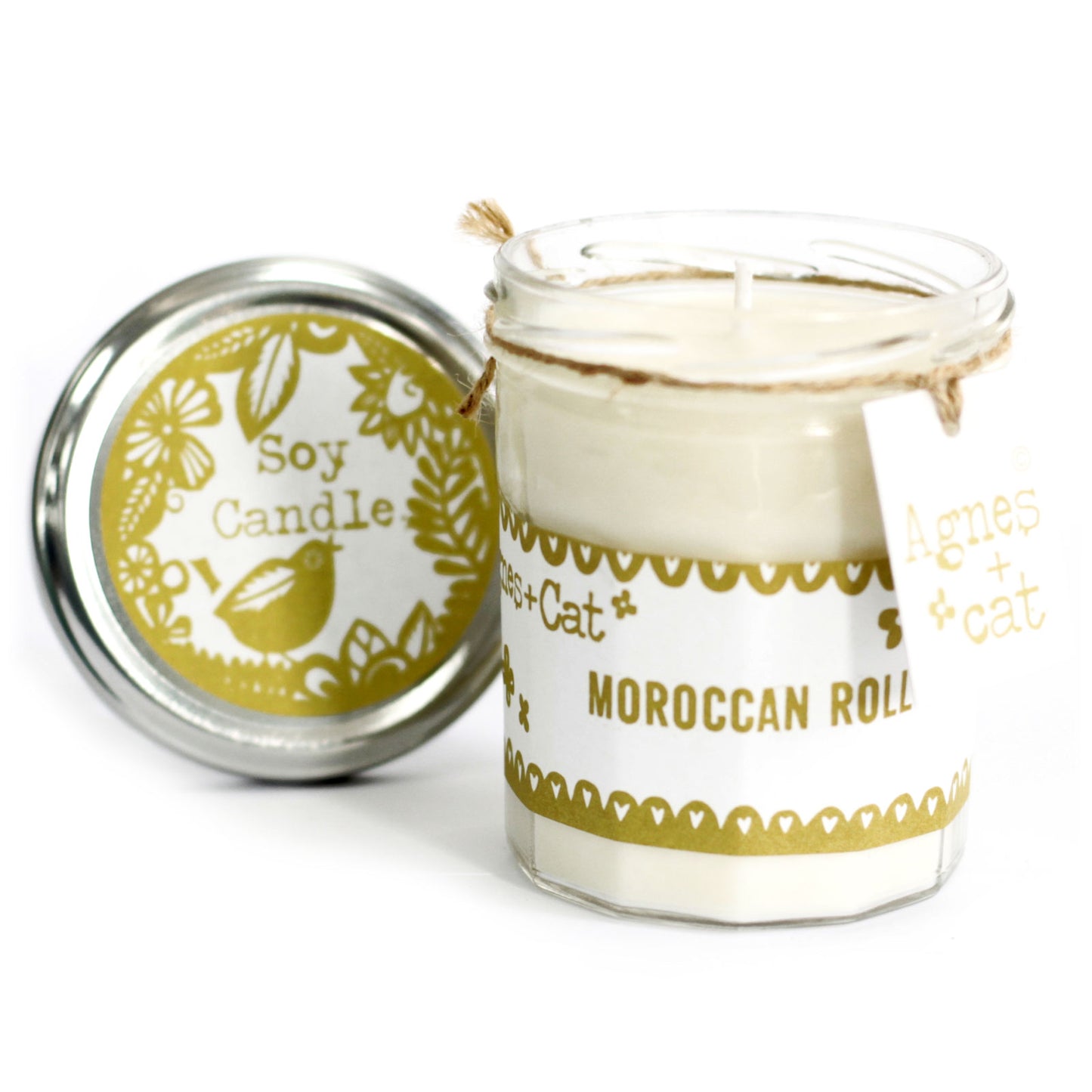 Candles in Crystal Boat - Moroccan Roll