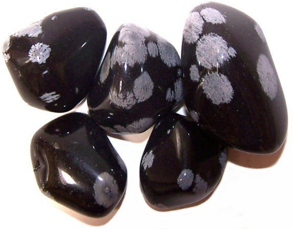 L Tumble Stones - Obsidiana Copo de Nieve