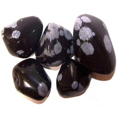 L Tumble Stones - Obsidiana Copo de Nieve