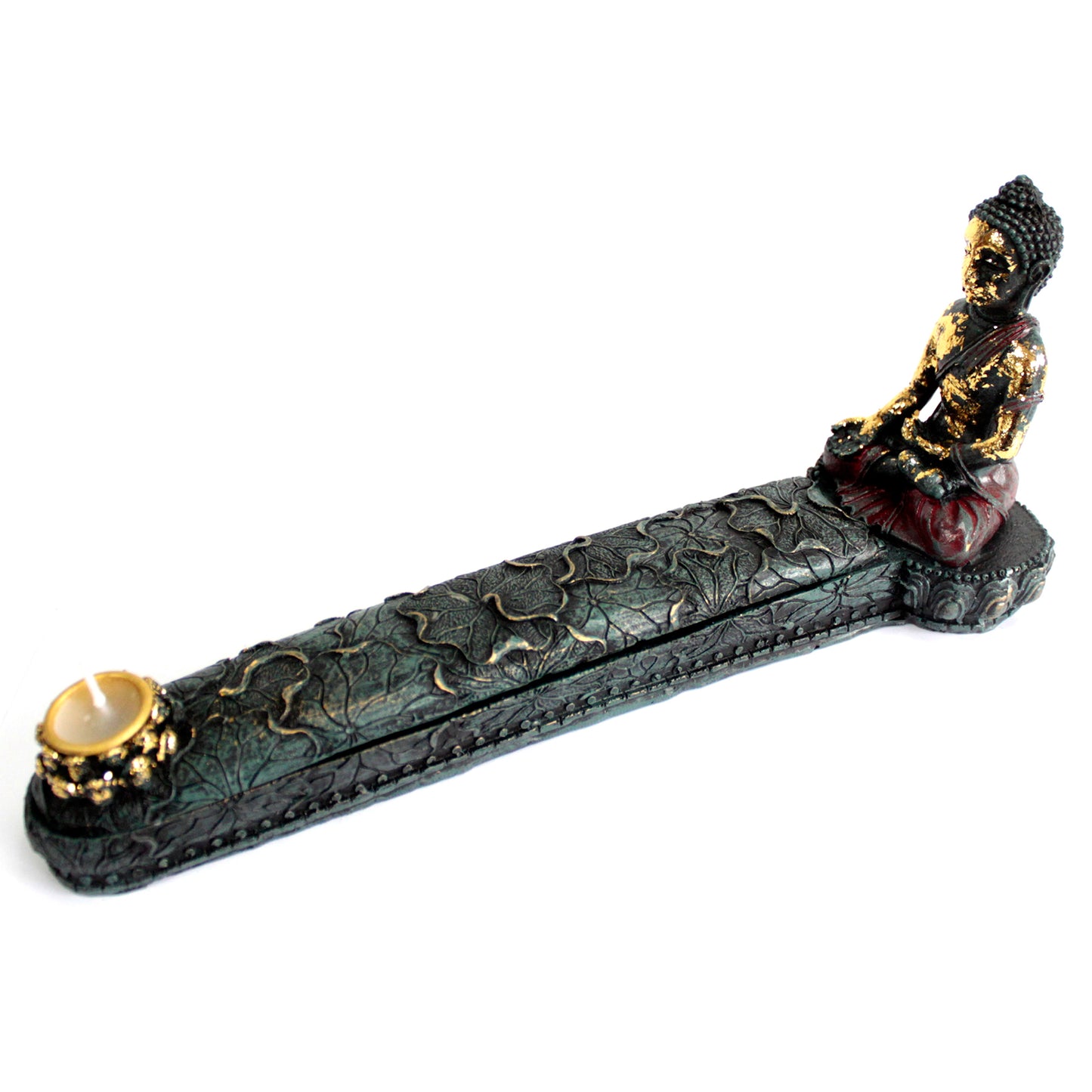 Antique Buddha - Incense burner and box