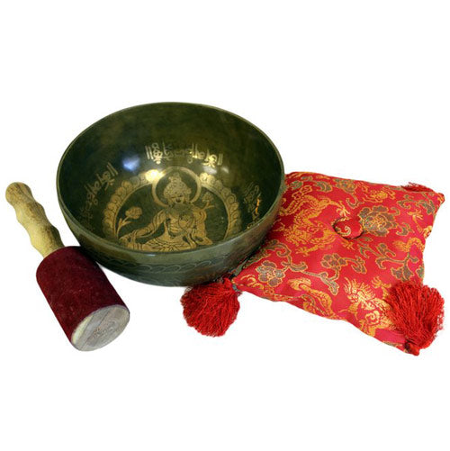 Golden brass tara - Special cuenco set