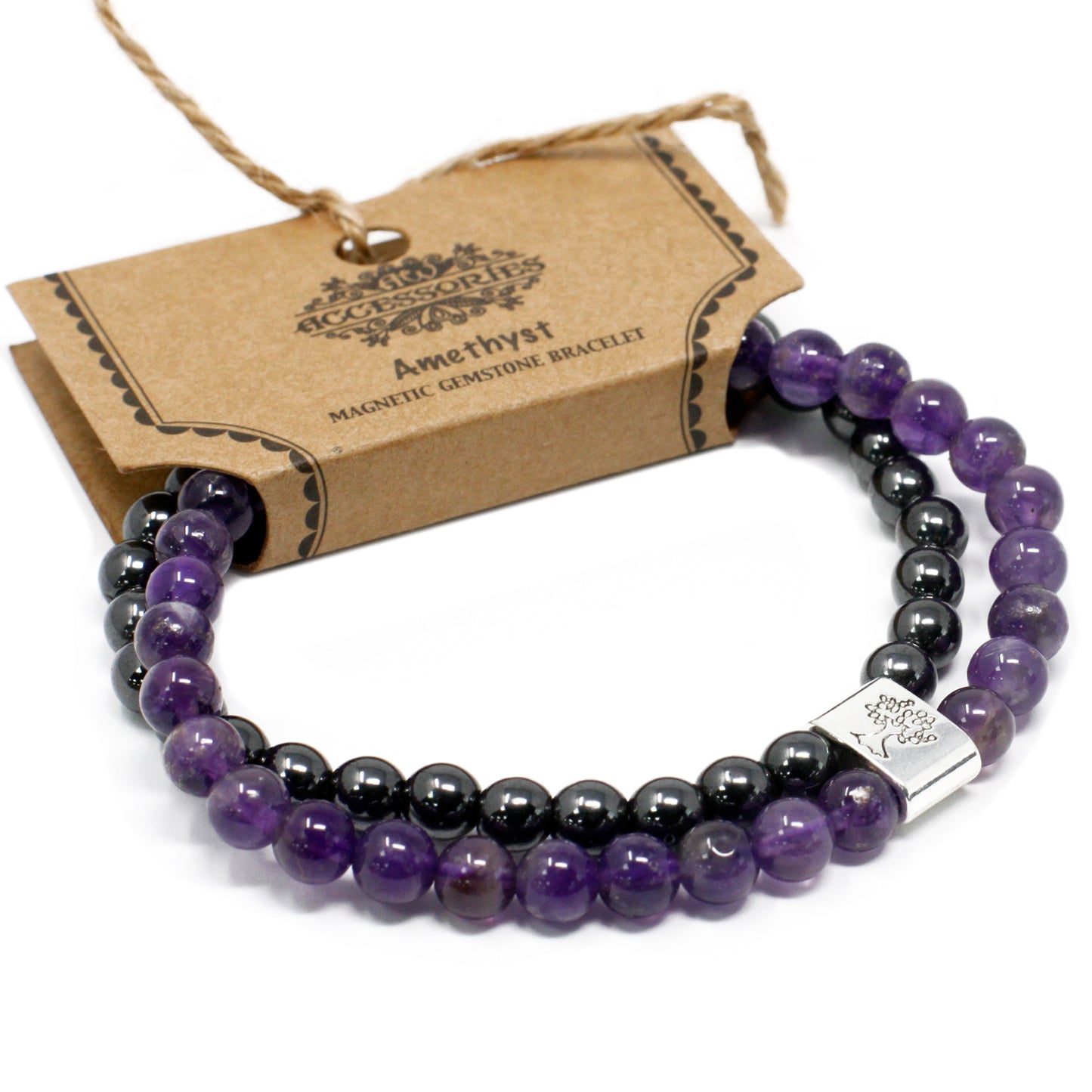 Magnetic Precious Stone Bracelet - Amatista