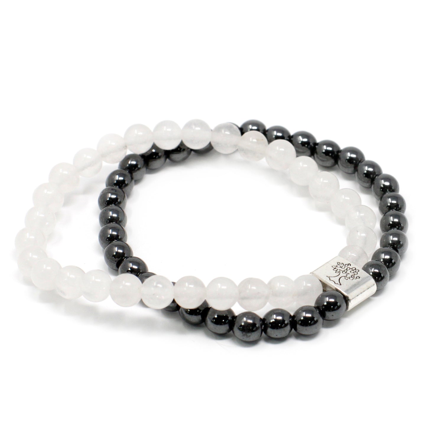 Magnetic Precious Stone Bracelet - White Cuarzo