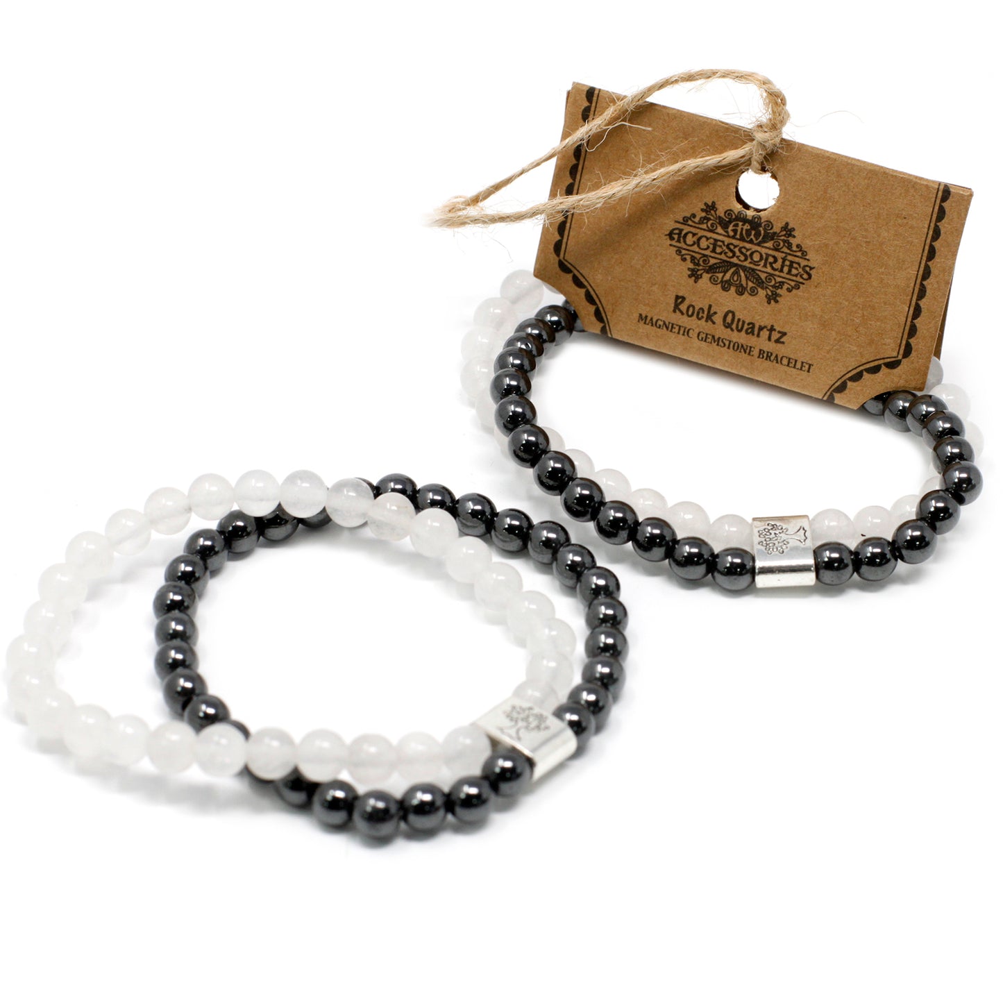 Magnetic Precious Stone Bracelet - White Cuarzo