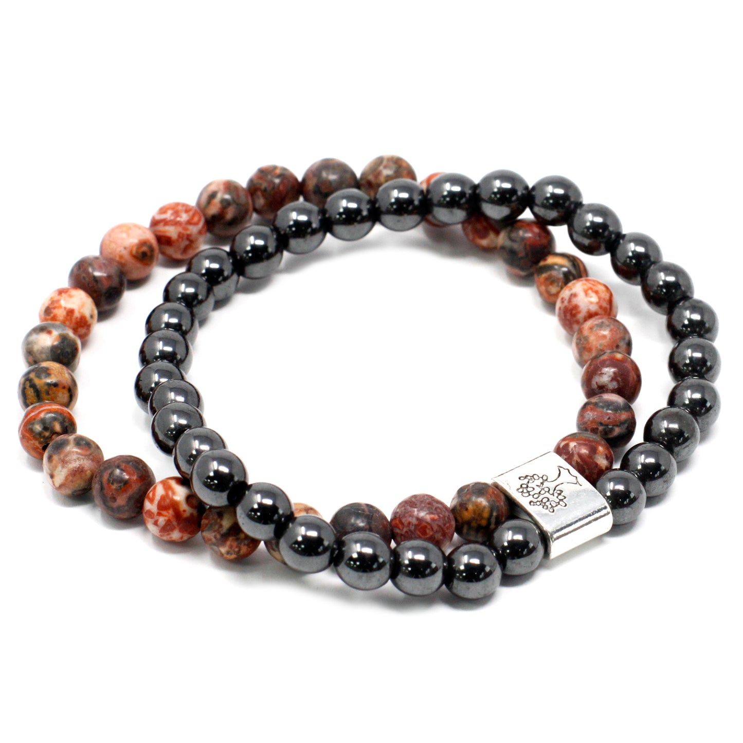 Magnetic Precious Stone Bracelet - Leopard Leather