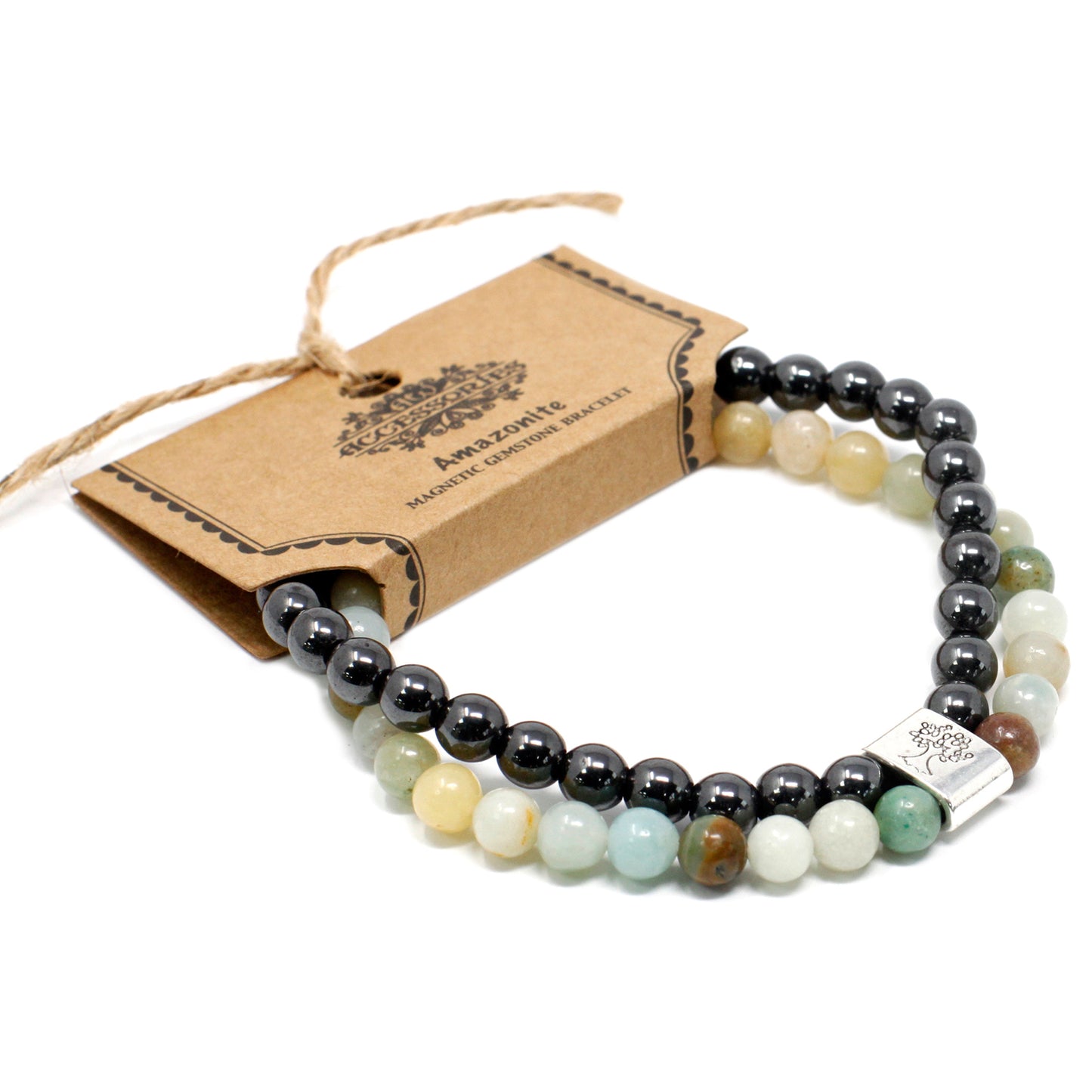 Magnetic Precious Stone Bracelet - Amazonite