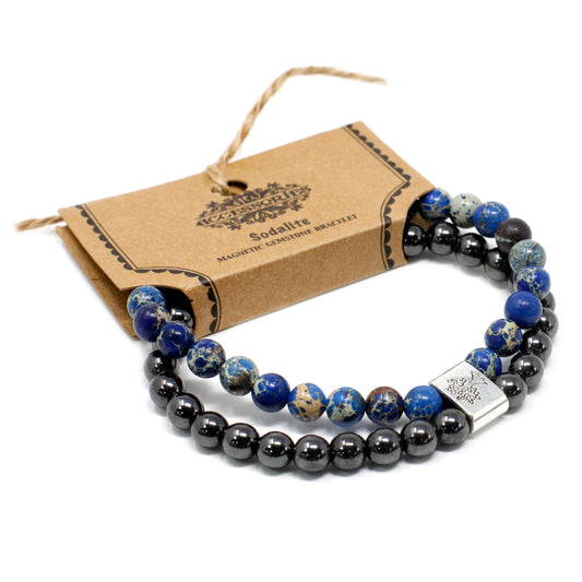 Magnetic Precious Stone Bracelet - Sodalite