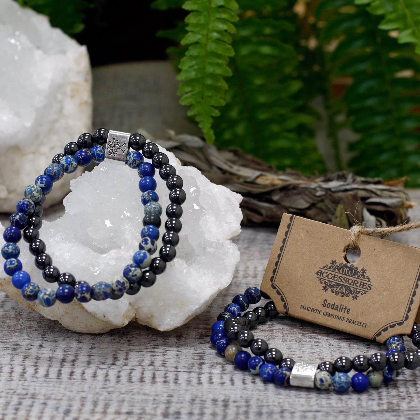 Magnetic Precious Stone Bracelet - Sodalite