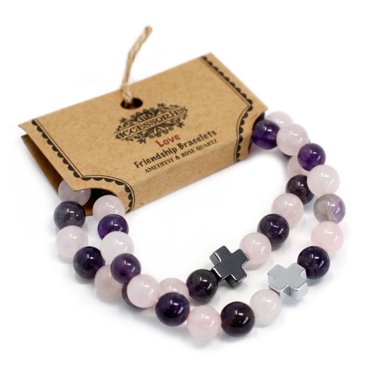 2 Pulsera con Piedras Preciosas-Amor