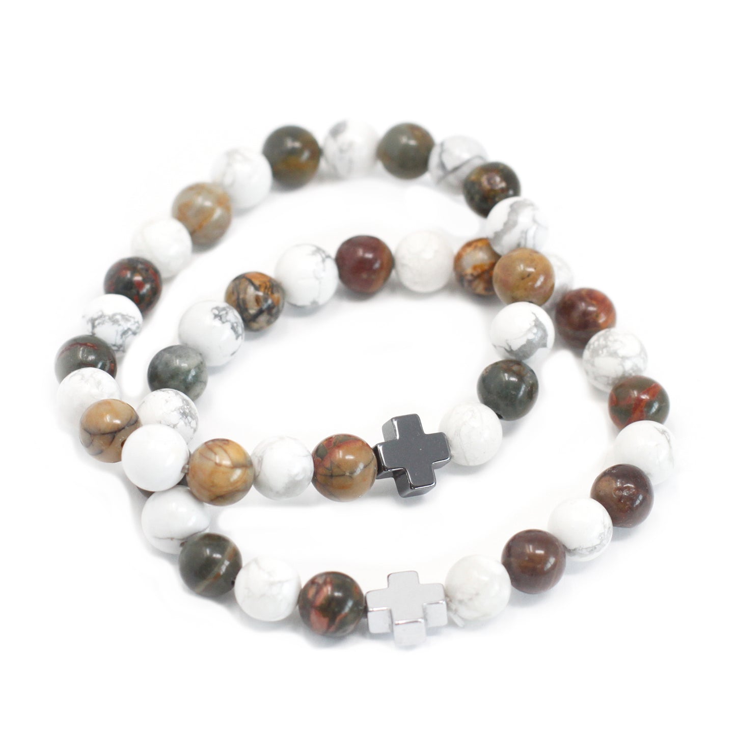 2 Bracelet with Precious Stones-Peace