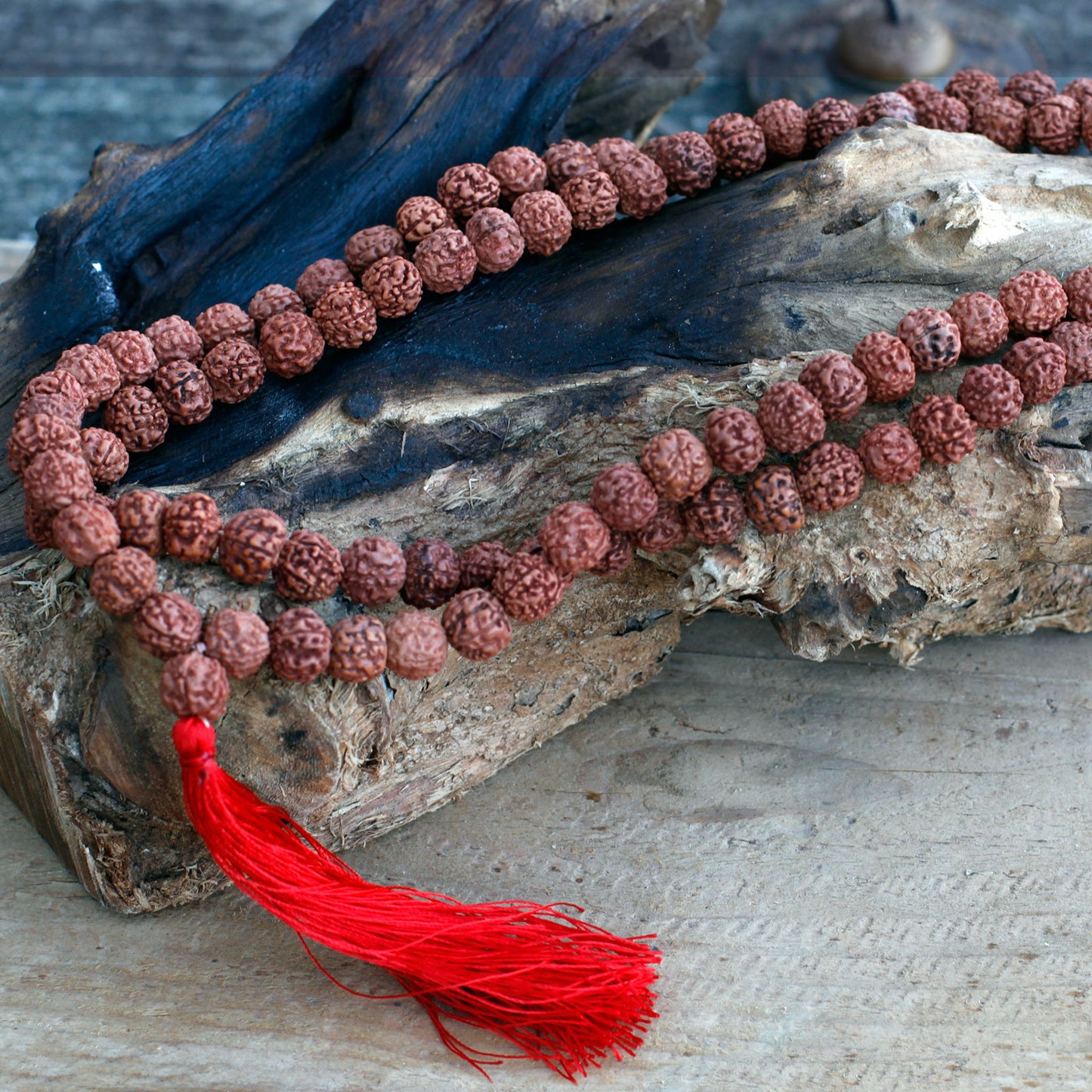 108 Rudraksha Japa Mala - Marron