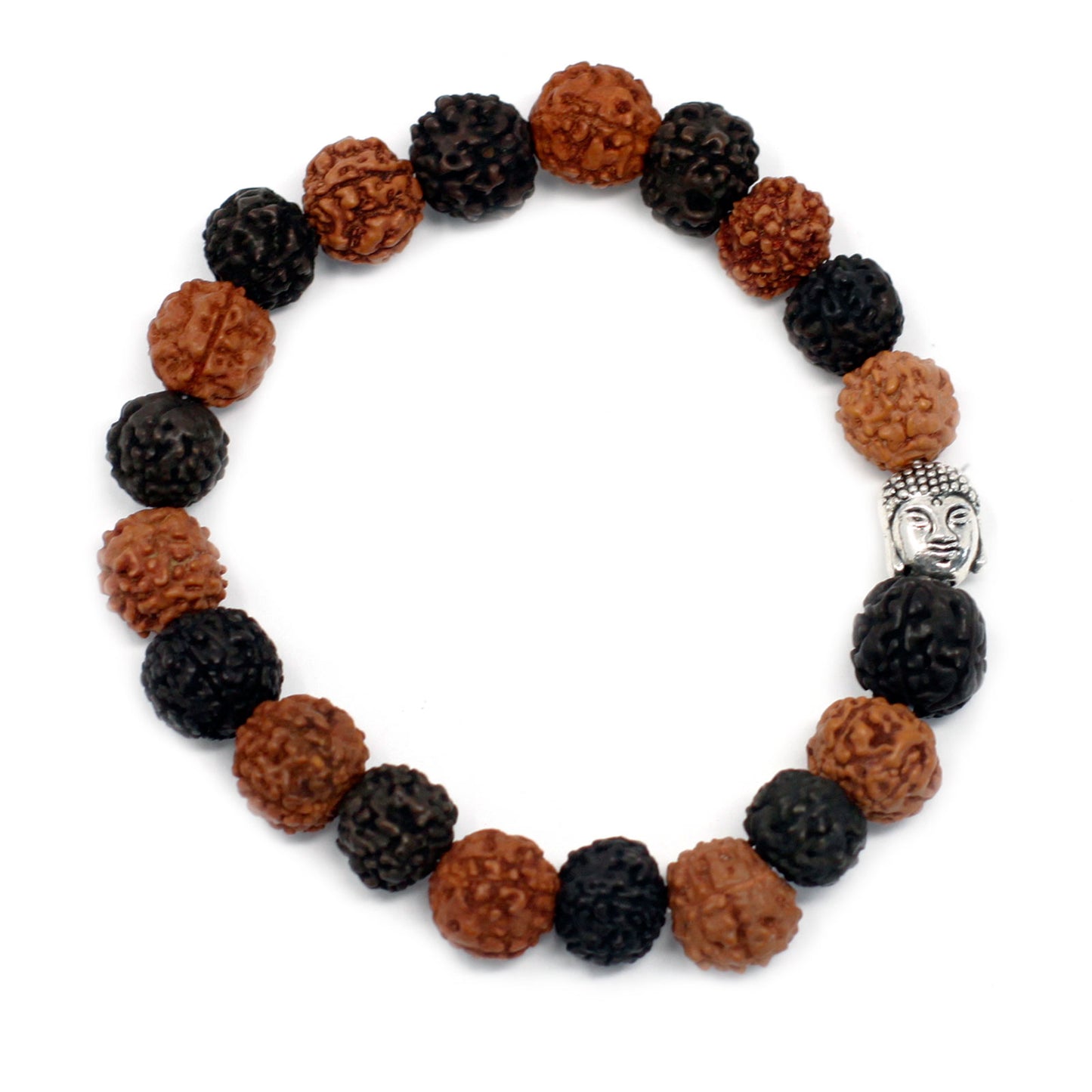 Rudraksha Japa Mala Buddha Bracelet - Mix