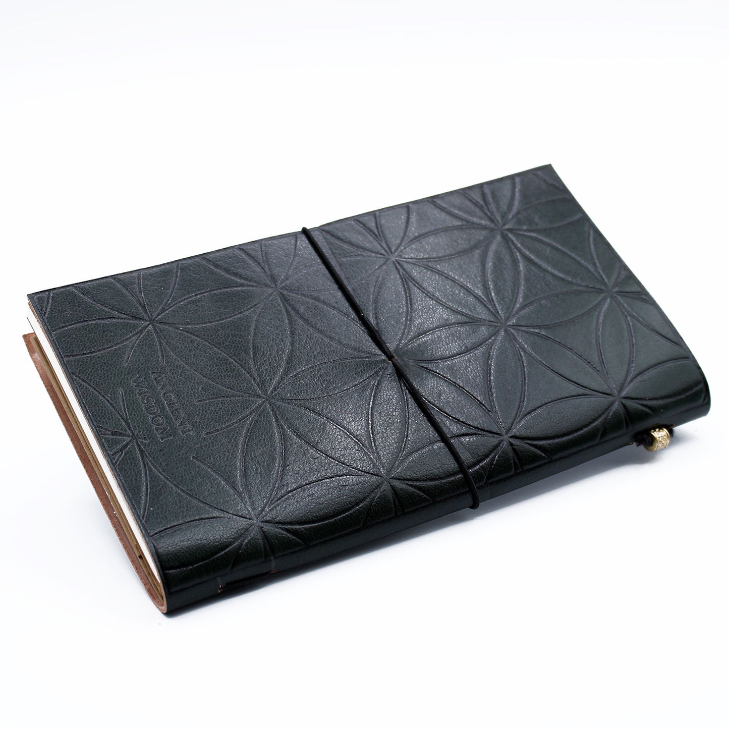 Leather Diary - Flower of Life - Green (80 pages)