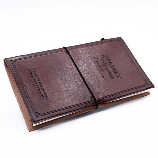 Leather Diary - Our Family Adventure Book - Brown (80 pages)