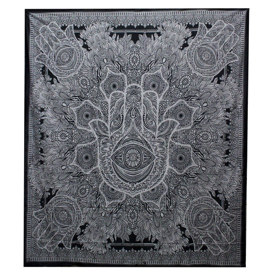 B&amp;N Double Cotton Quilt + Tapiz - Hamsa