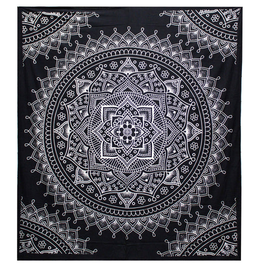 B&amp;N Double Cotton Quilt + Tapiz - Lotus Flower