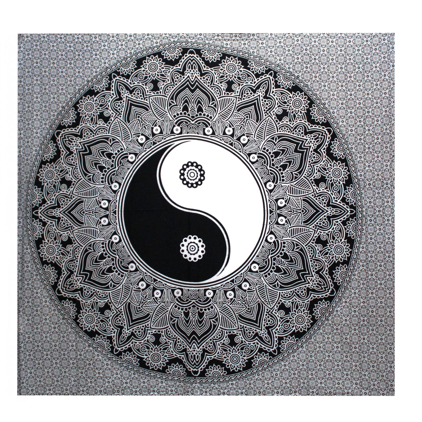 B&amp;N Double Cotton Quilt + Tapiz - Ying yang