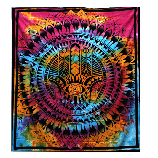 Double Cotton Quilt + Tapiz - Hamsa