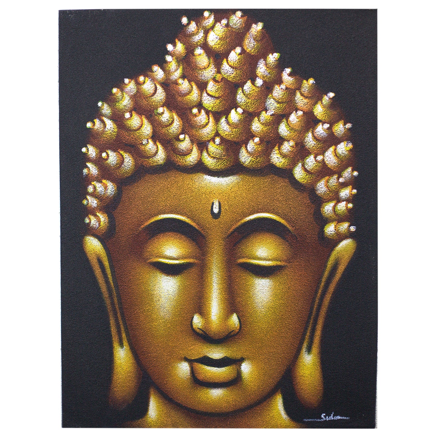 Buddha Square - Finished in Gold and Arena